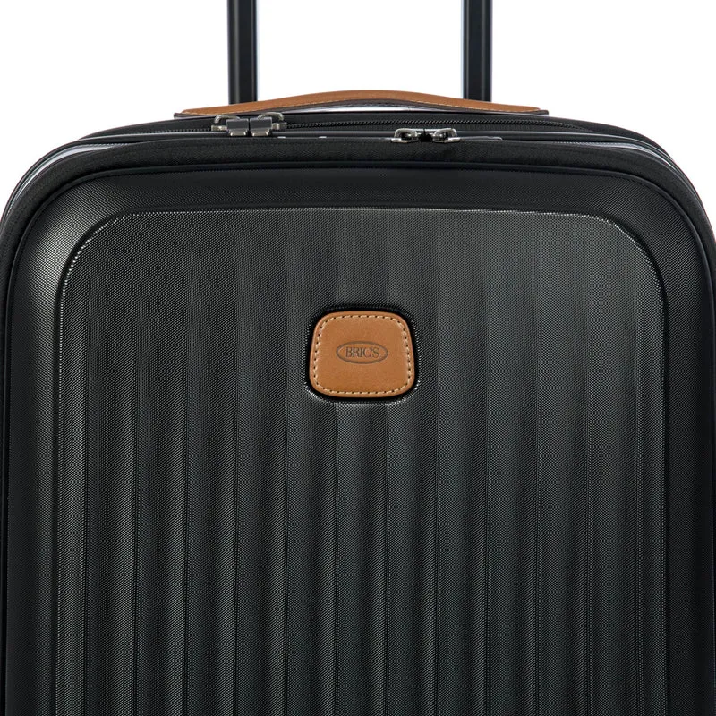 Brics Taormina - 4-Rollen-Kabinentrolley mit Vortasche 55 cm erw. USB (schwarz)