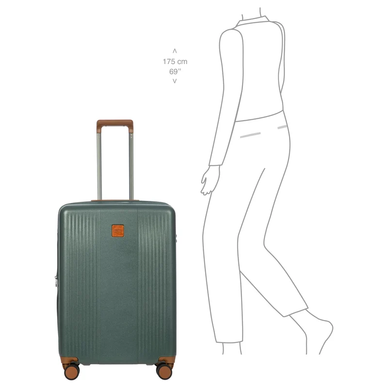 Brics Ferrara - 4-Rollen-Trolley M 67 cm erw. (green)
