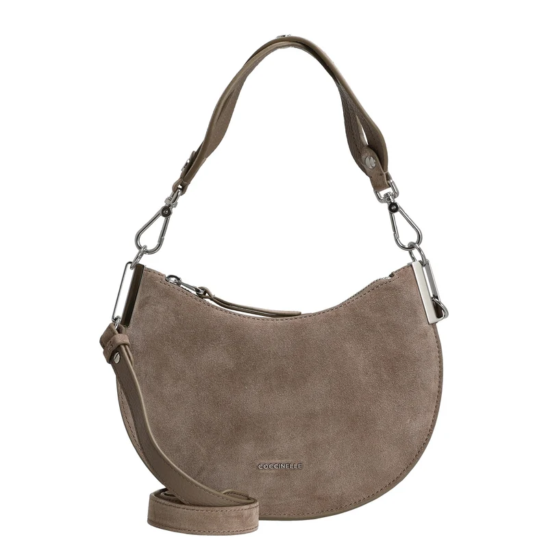 Coccinelle Sunup Suede - Schultertasche S 24 cm (warm taupe)