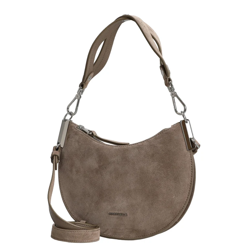 Coccinelle Sunup Suede - Schultertasche S 24 cm (warm taupe)