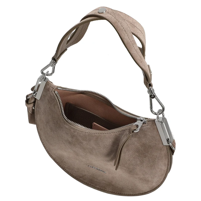 Coccinelle Sunup Suede - Schultertasche S 24 cm (warm taupe)