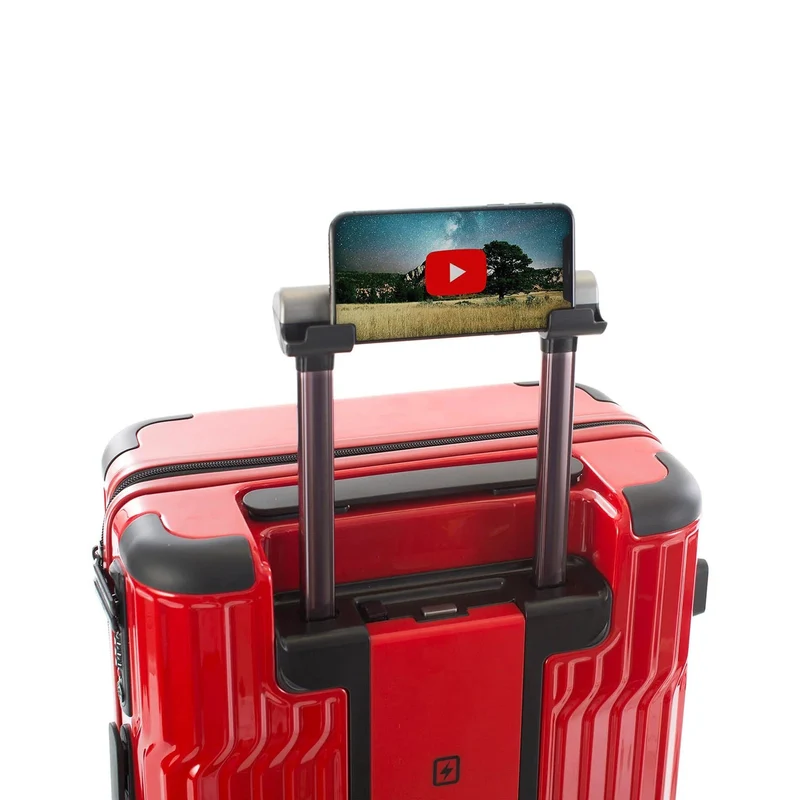 Heys Tekno - 4-Rollen-Kabinentrolley S 15.6" 53 cm USB (red)
