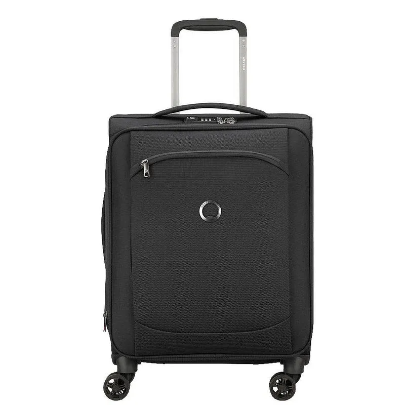 Delsey Paris Montmartre Air 2.0 - 4-Rollen-Kabinentrolley Slim Line S 55 cm (schwarz)