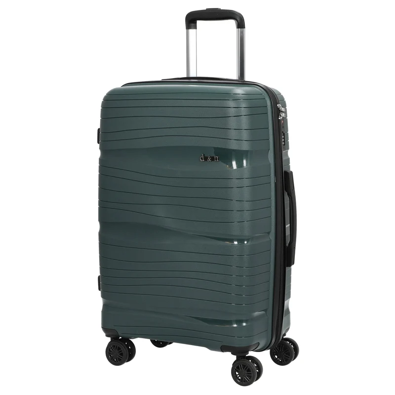 D&N Travel Line 4300 - 4-Rollen-Trolley M 66 cm (dunkelgrün)