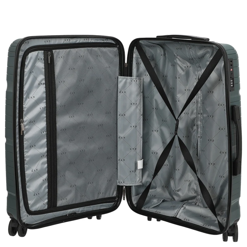 D&N Travel Line 4300 - 4-Rollen-Trolley M 66 cm (dunkelgrün)