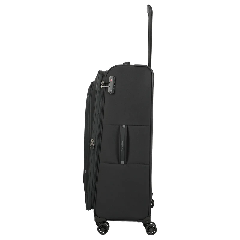 Travelite Umbria - 4-Rollen-Trolley L 77 cm erw. (schwarz)