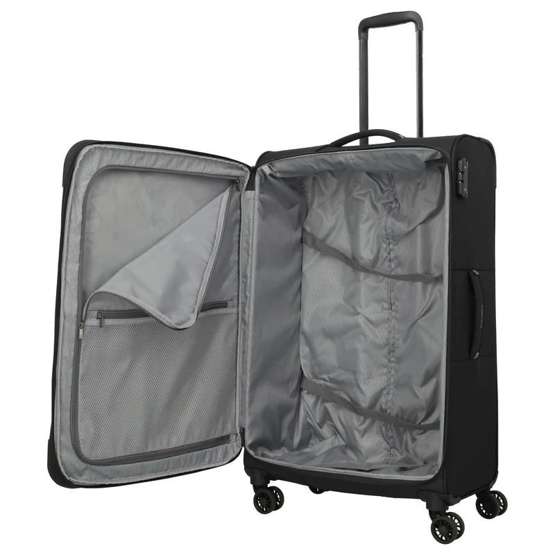 Travelite Umbria - 4-Rollen-Trolley L 77 cm erw. (schwarz)