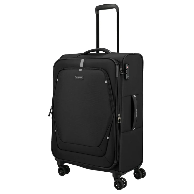 Travelite Umbria - 4-Rollen-Trolley M 67 cm erw. (schwarz)
