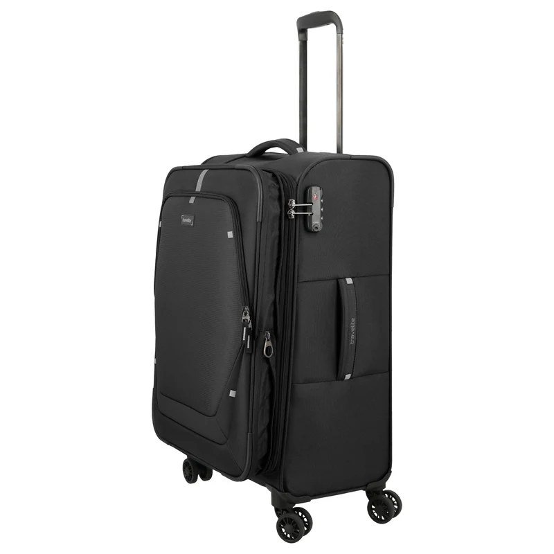 Travelite Umbria - 4-Rollen-Trolley M 67 cm erw. (schwarz)