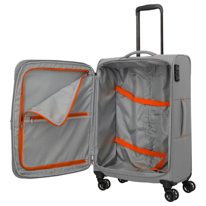Travelite Umbria - 4-Rollen-Trolley M 67 cm erw. (smoky grey)