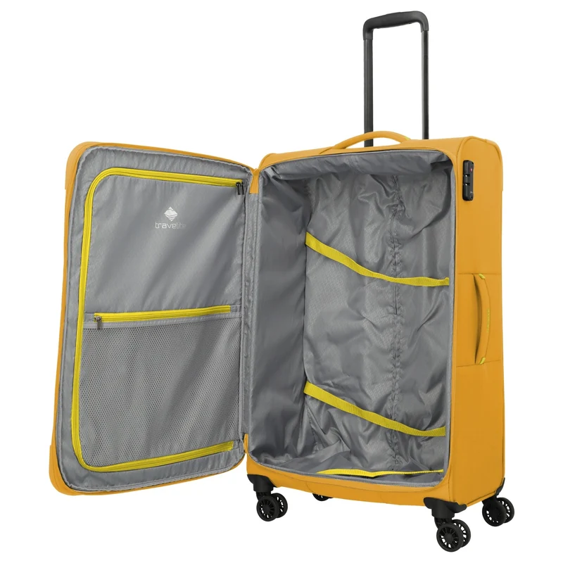 Travelite Umbria - 4-Rollen-Trolley L 77 cm erw. (golden glow)