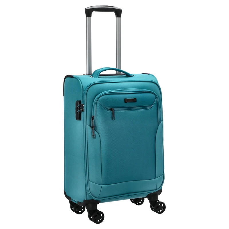 D&N Travel Line 6804 - 4-Rollen-Kabinentrolley S 55 cm (türkis)