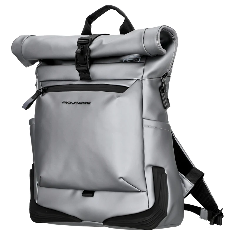Piquadro Roll Top - Fahrradrucksack 15.6" 47 cm (silber/schwarz)