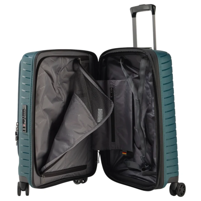 Stratic Novium ML - 4-Rollen-Kabinentrolley mit Vortasche 55 cm erw. (petrol)