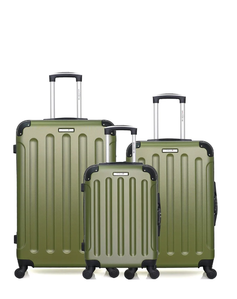 BLUESTAR – 3er-Pack – Großer Koffer, mittelgroßer Koffer und Handgepäck MADRID