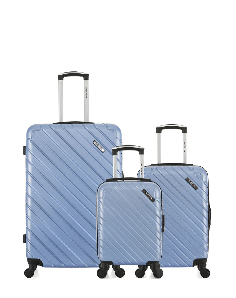BLUESTAR - 3er-Pack – Großer Koffer, Handgepäck und Handgepäck XXS CITE