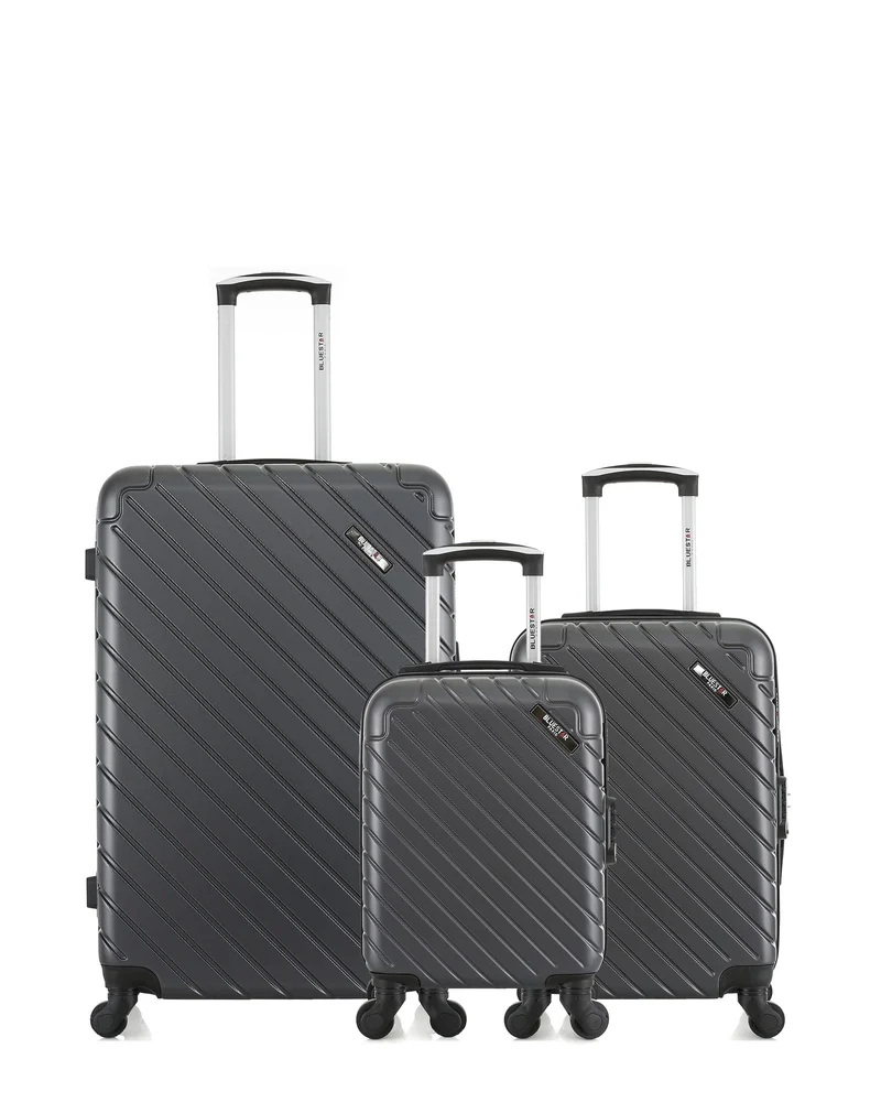 BLUESTAR - 3er-Pack – Großer Koffer, Handgepäck und Handgepäck XXS CITE