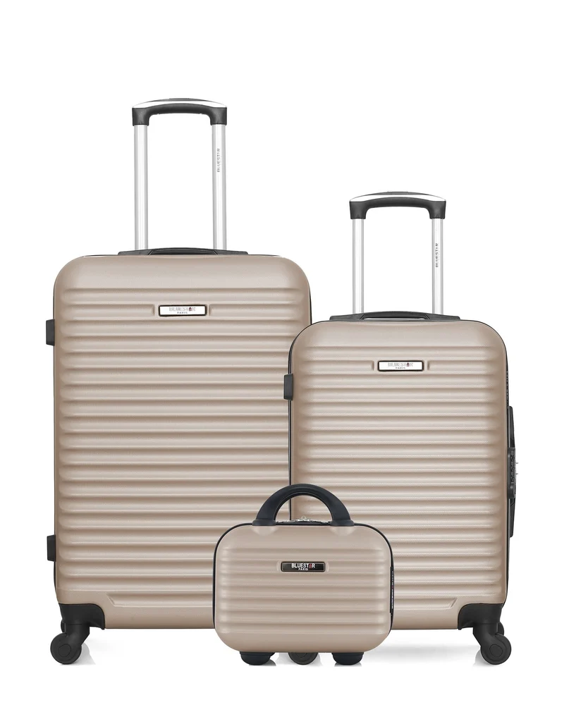 BLUESTAR – 3er-Pack – Mittelgroßer Koffer, Handgepäck und Kosmetikkoffer BRAZILIA