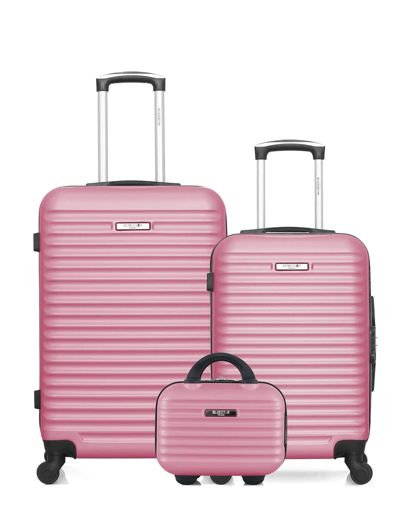 BLUESTAR – 3er-Pack – Mittelgroßer Koffer, Handgepäck und Kosmetikkoffer BRAZILIA