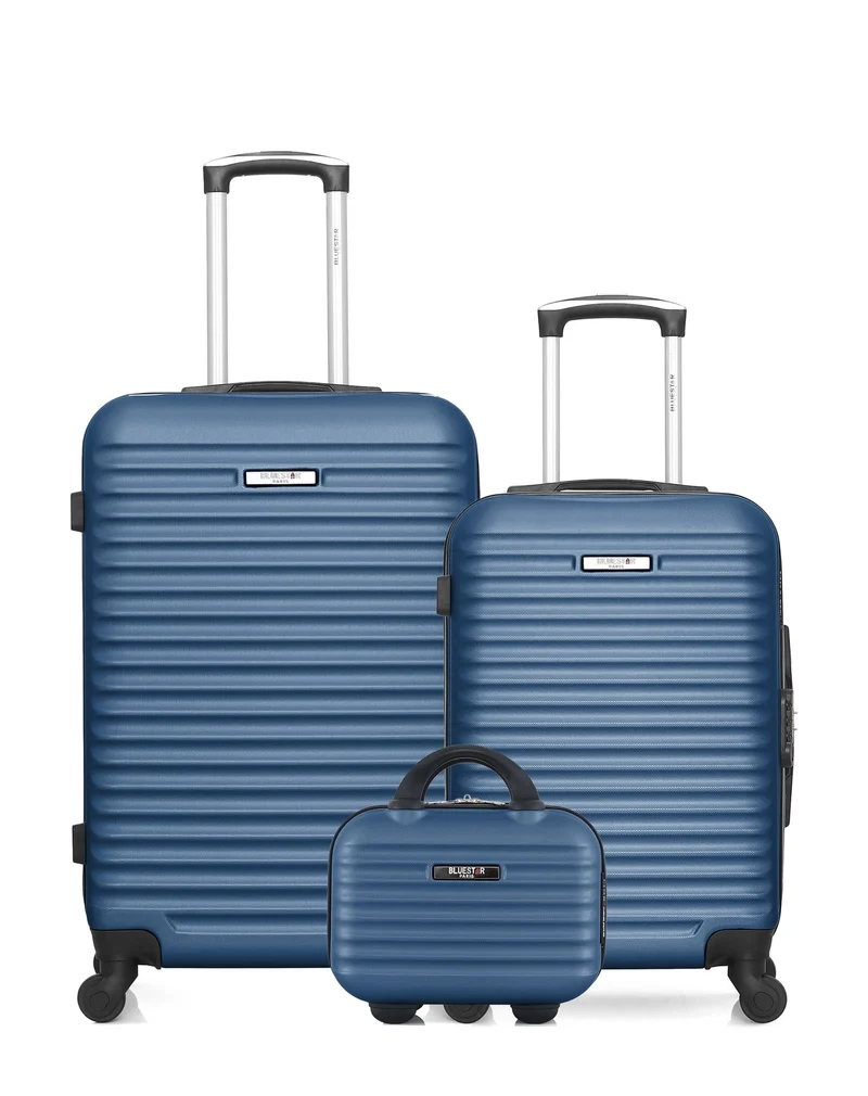 BLUESTAR – 3er-Pack – Mittelgroßer Koffer, Handgepäck und Kosmetikkoffer BRAZILIA