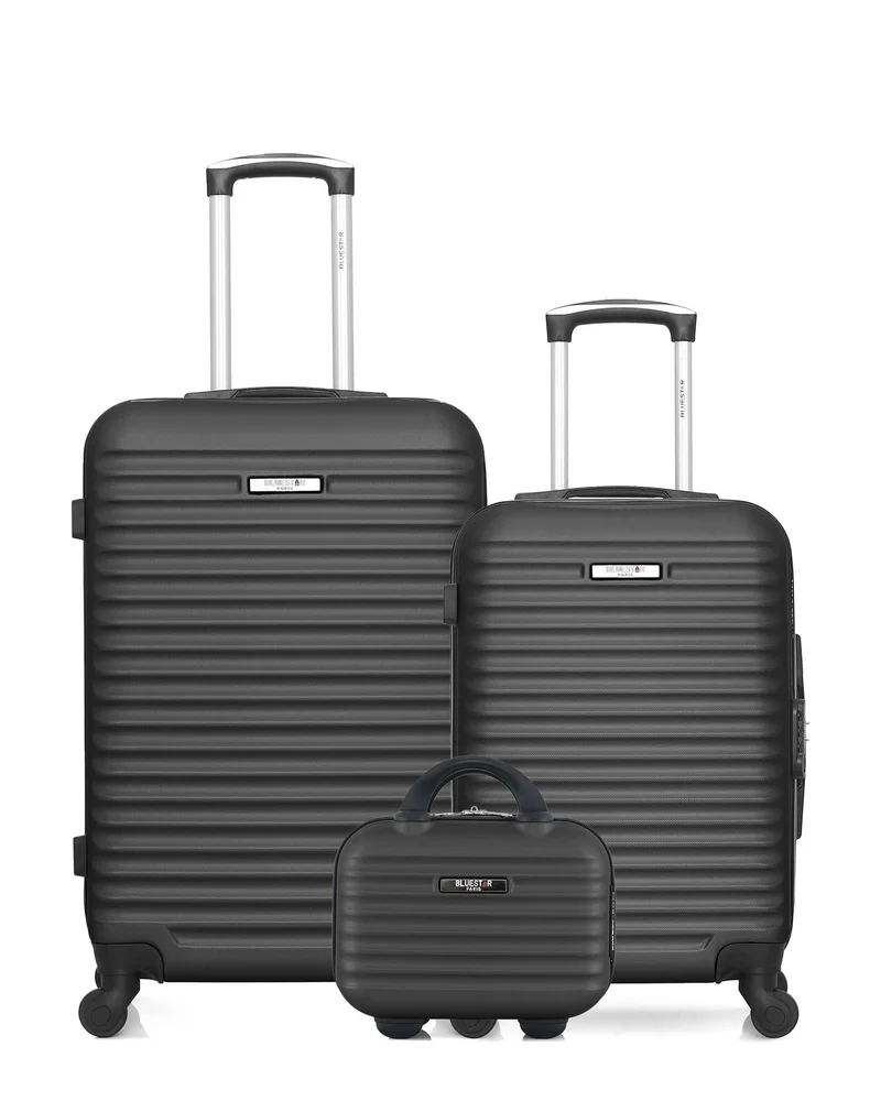 BLUESTAR – 3er-Pack – Mittelgroßer Koffer, Handgepäck und Kosmetikkoffer BRAZILIA