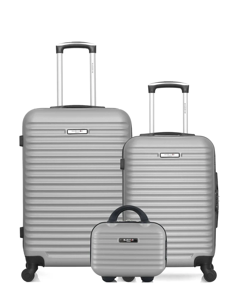 BLUESTAR – 3er-Pack – Mittelgroßer Koffer, Handgepäck und Kosmetikkoffer BRAZILIA