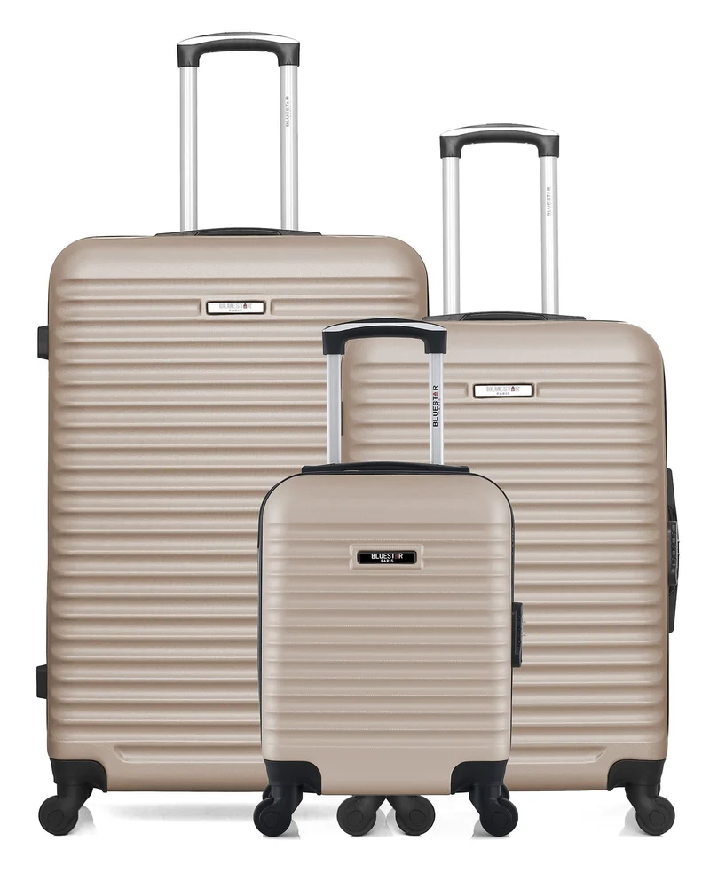 BLUESTAR – 3er-Pack – Großer, mittelgroßer und Handgepäck-Koffer XXS BRAZILIA