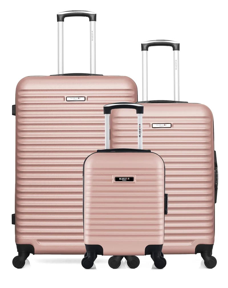 BLUESTAR – 3er-Pack – Großer, mittelgroßer und Handgepäck-Koffer XXS BRAZILIA
