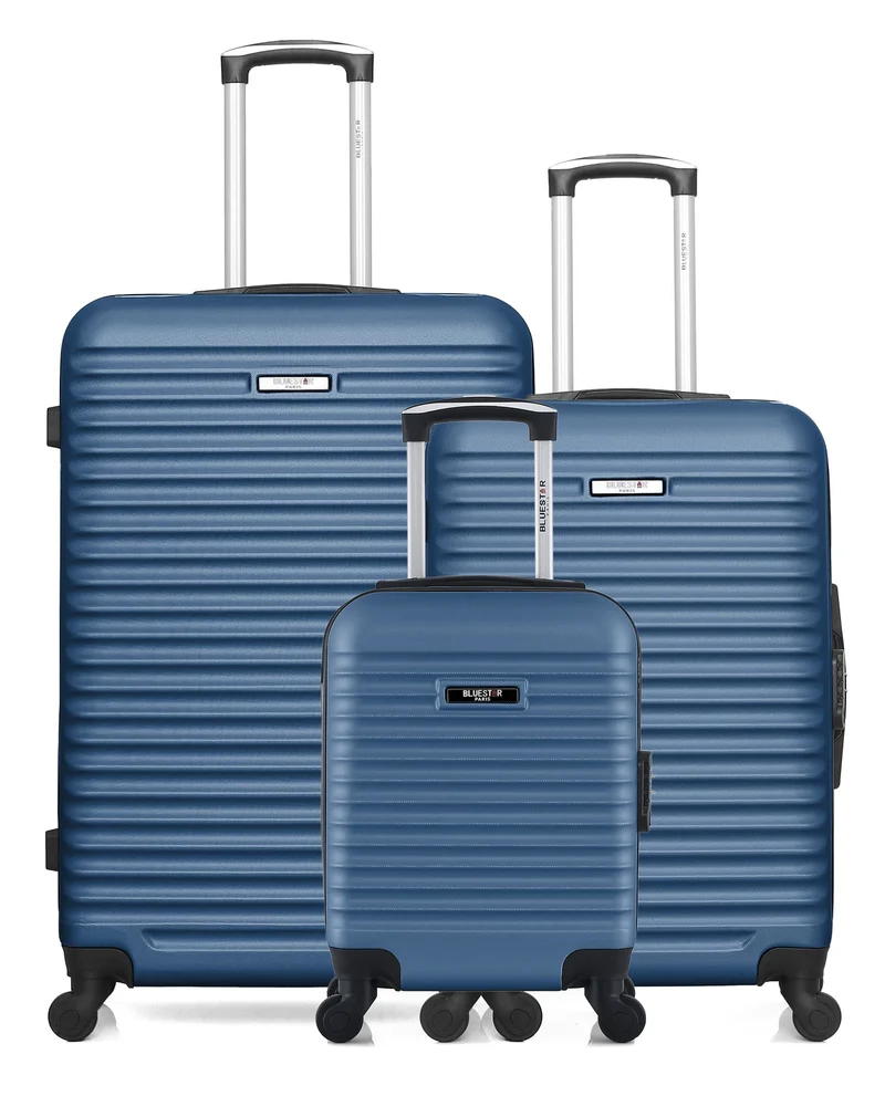 BLUESTAR – 3er-Pack – Großer, mittelgroßer und Handgepäck-Koffer XXS BRAZILIA