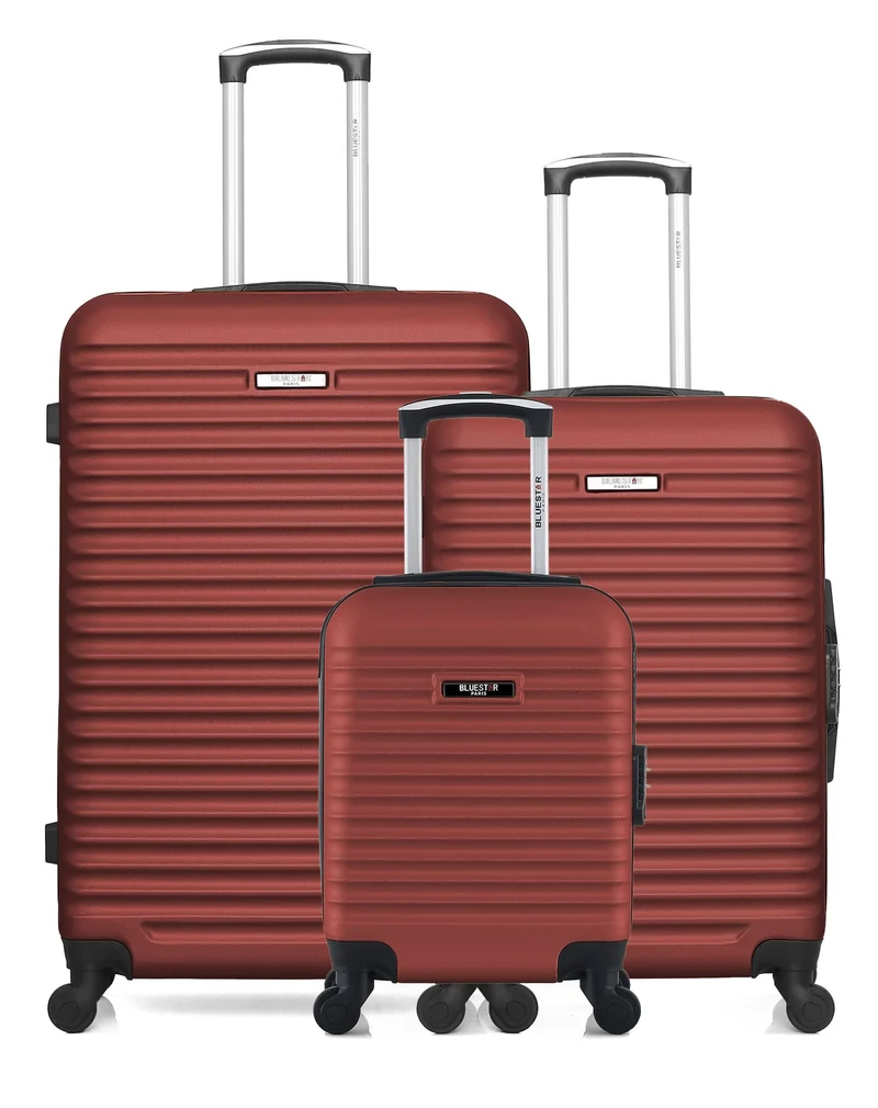 BLUESTAR – 3er-Pack – Großer, mittelgroßer und Handgepäck-Koffer XXS BRAZILIA