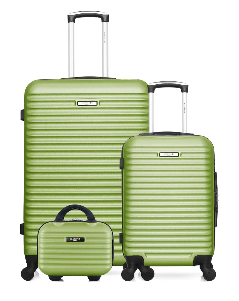 BLUESTAR – 3er-Pack - Großer Koffer, Handgepäck und Kosmetikkoffer BRAZILIA