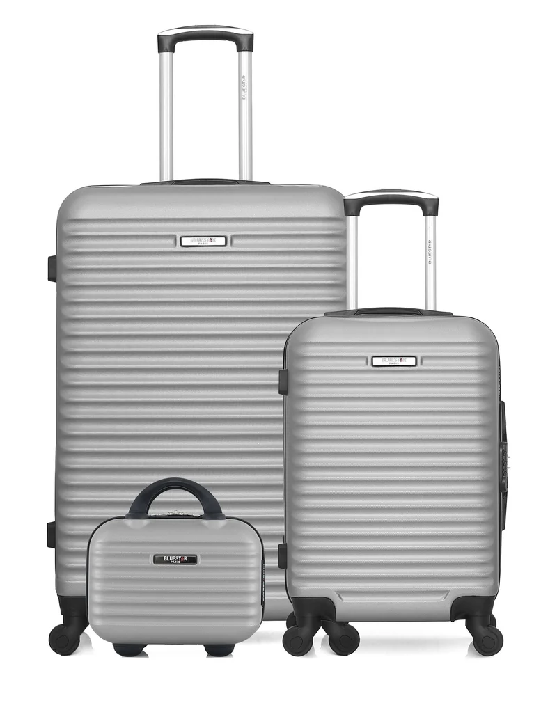 BLUESTAR – 3er-Pack - Großer Koffer, Handgepäck und Kosmetikkoffer BRAZILIA