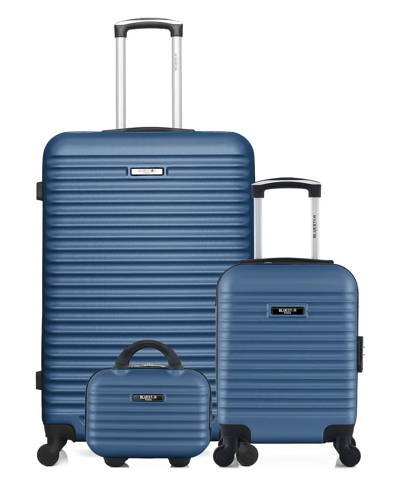 BLUESTAR – 3er-Pack - Großer Koffer, Handgepäck XXS und Kosmetikkoffer BRAZILIA