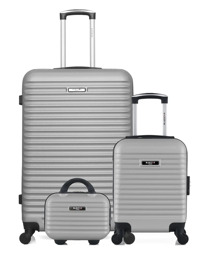 BLUESTAR – 3er-Pack - Großer Koffer, Handgepäck XXS und Kosmetikkoffer BRAZILIA