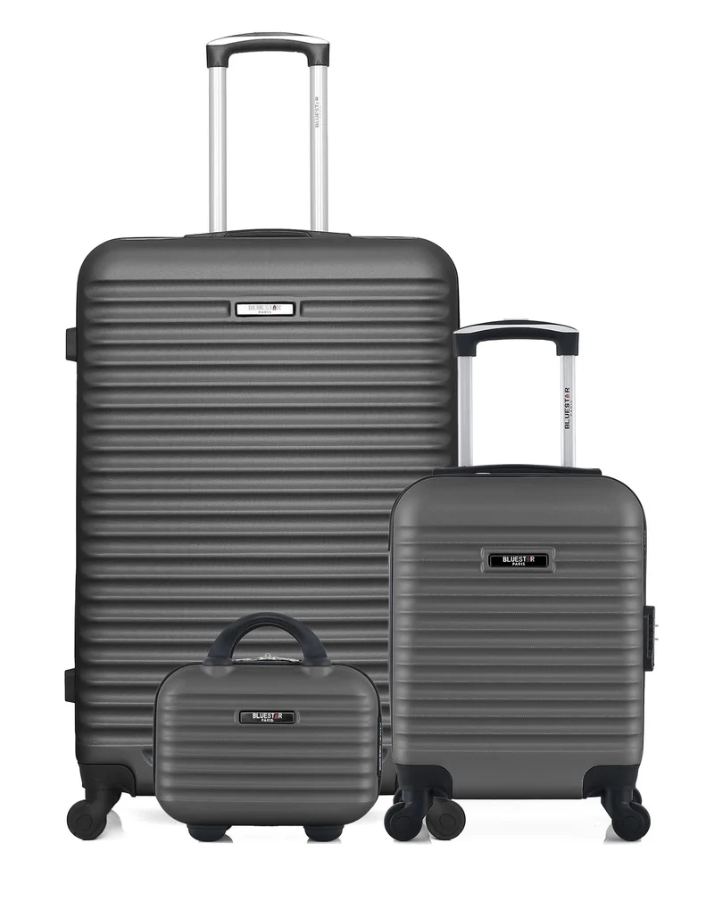 BLUESTAR – 3er-Pack - Großer Koffer, Handgepäck XXS und Kosmetikkoffer BRAZILIA