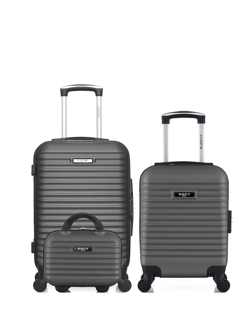 BLUESTAR – 3er-Pack - Handgepäck, Handgepäck XXS und Kosmetikkoffer BRAZILIA