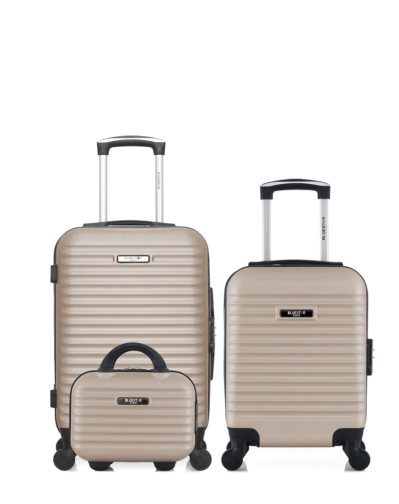 BLUESTAR – 3er-Pack - Handgepäck, Handgepäck XXS und Kosmetikkoffer BRAZILIA