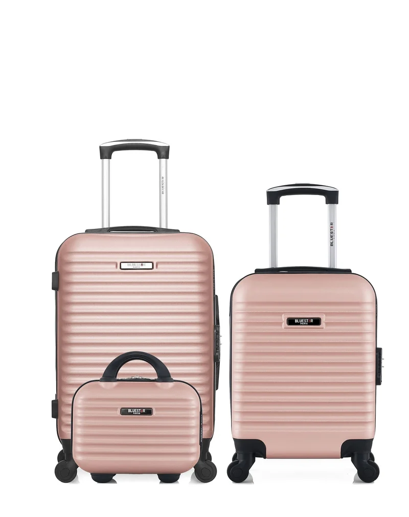BLUESTAR – 3er-Pack - Handgepäck, Handgepäck XXS und Kosmetikkoffer BRAZILIA