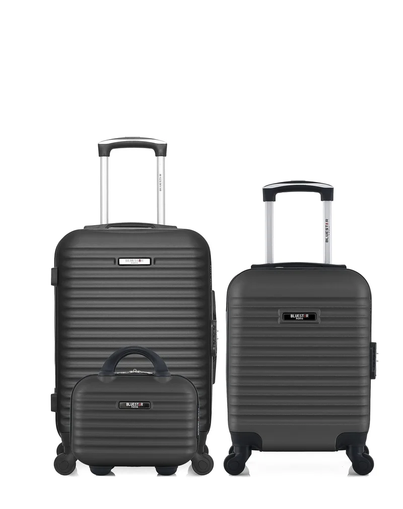 BLUESTAR – 3er-Pack - Handgepäck, Handgepäck XXS und Kosmetikkoffer BRAZILIA