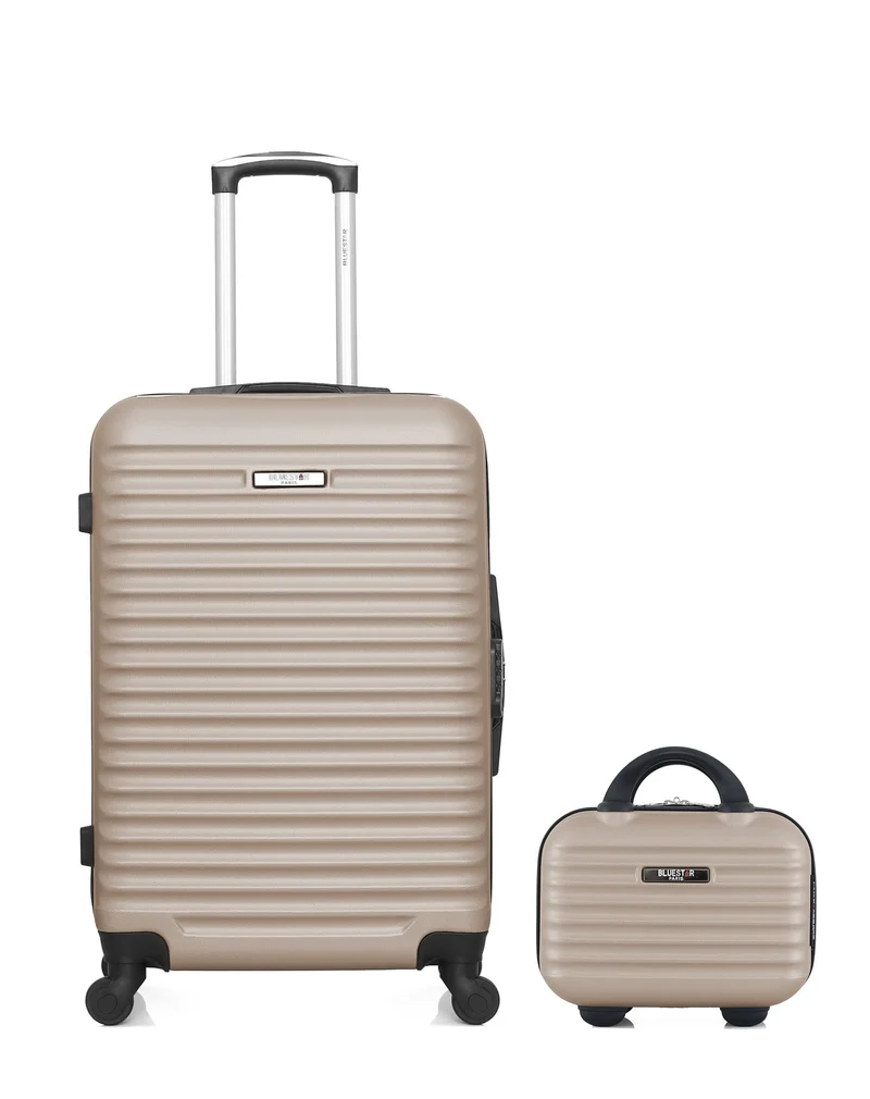 BLUESTAR – 2er-Pack – Mittelgroßer Koffer und Kosmetikkoffer BRAZILIA