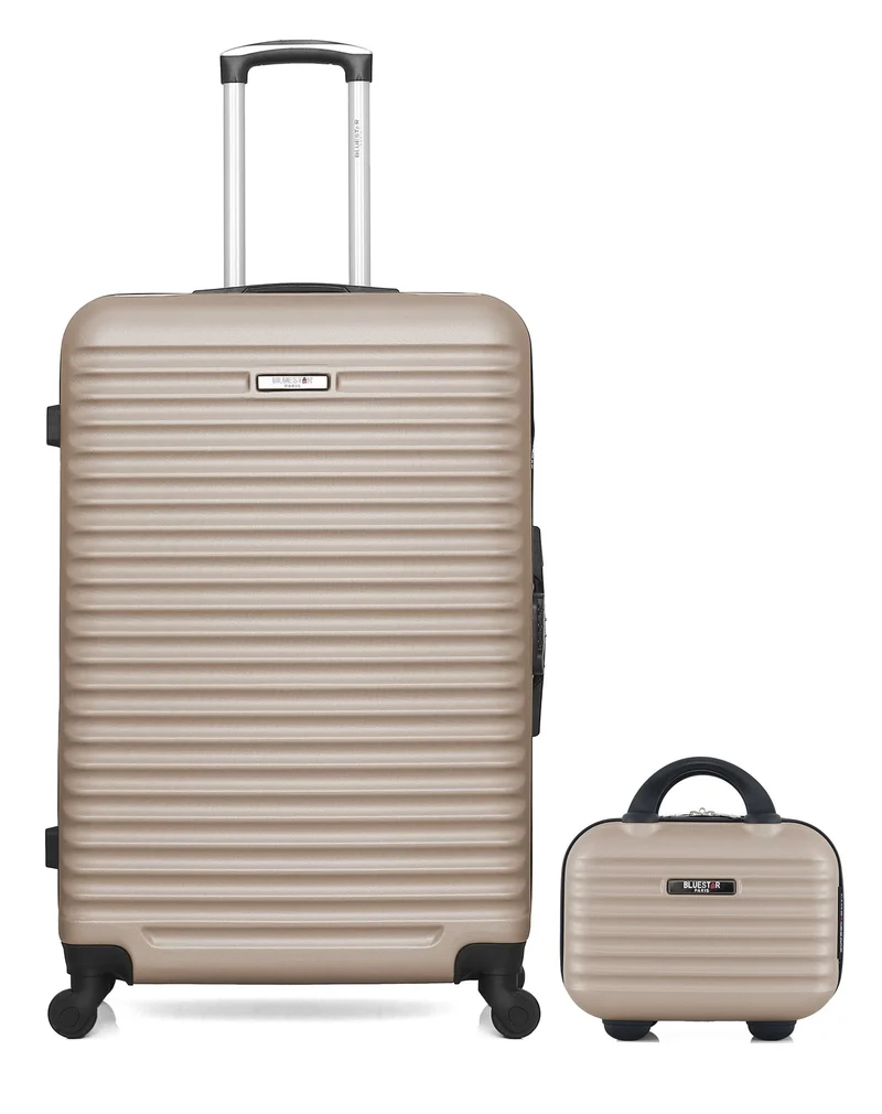 BLUESTAR – 2er-Pack - Großer Koffer und Kosmetikkoffer BRAZILIA