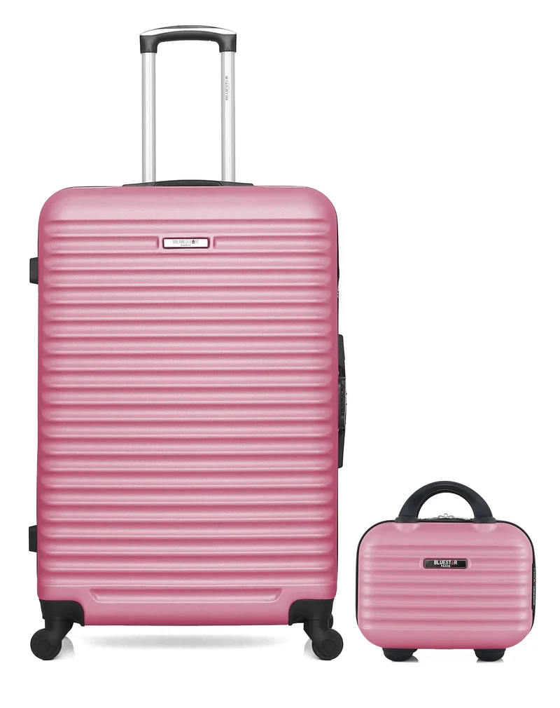 BLUESTAR – 2er-Pack - Großer Koffer und Kosmetikkoffer BRAZILIA