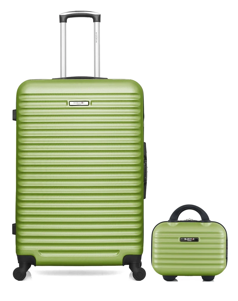 BLUESTAR – 2er-Pack - Großer Koffer und Kosmetikkoffer BRAZILIA