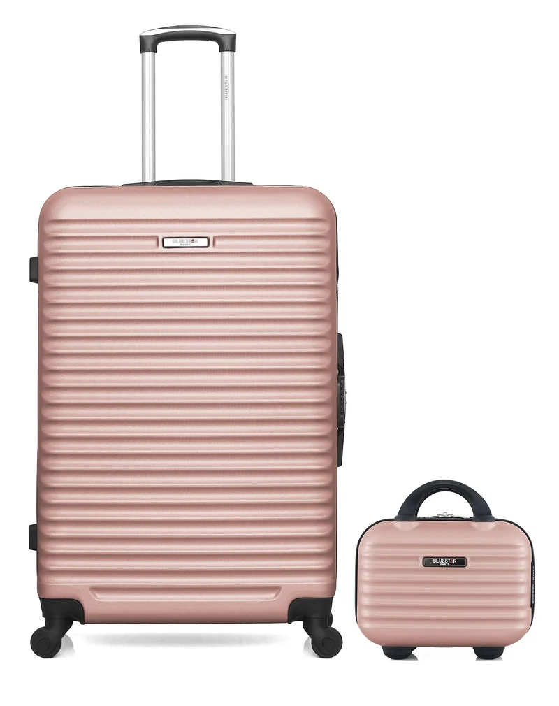 BLUESTAR – 2er-Pack - Großer Koffer und Kosmetikkoffer BRAZILIA