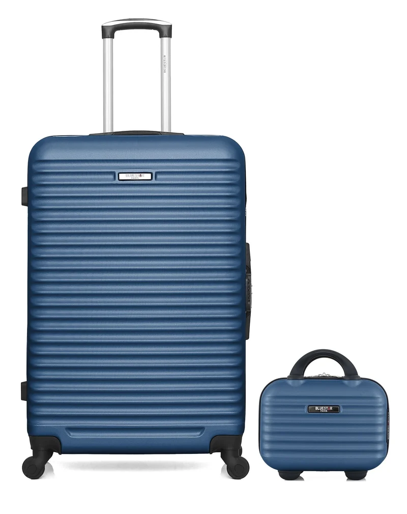 BLUESTAR – 2er-Pack - Großer Koffer und Kosmetikkoffer BRAZILIA