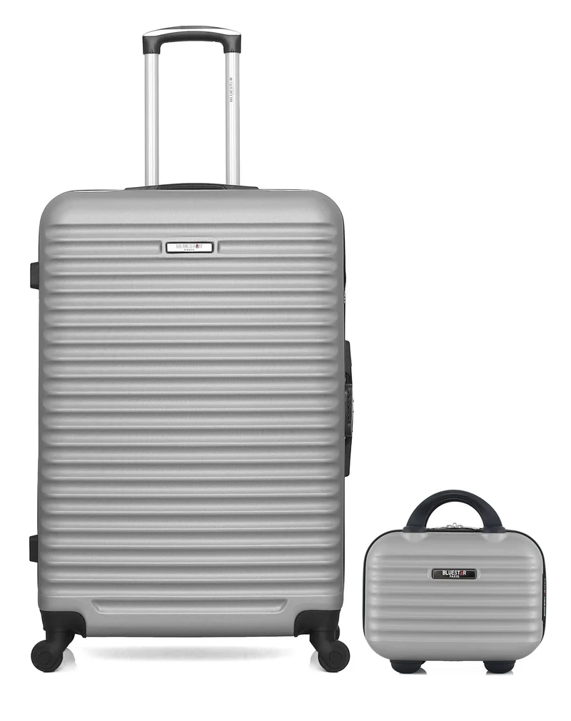 BLUESTAR – 2er-Pack - Großer Koffer und Kosmetikkoffer BRAZILIA