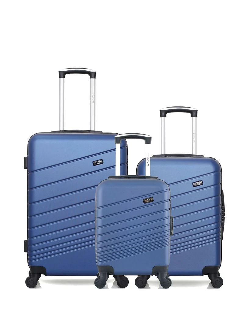 WAVE PARIS - 3er-Pack - Mittelgroßer Koffer, Handgepäck und Handgepäck XXS TIGRE