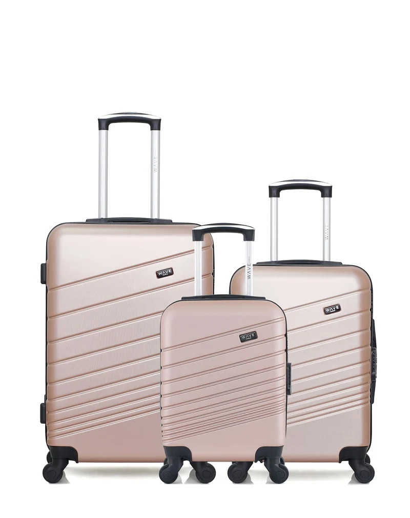 WAVE PARIS - 3er-Pack - Mittelgroßer Koffer, Handgepäck und Handgepäck XXS TIGRE