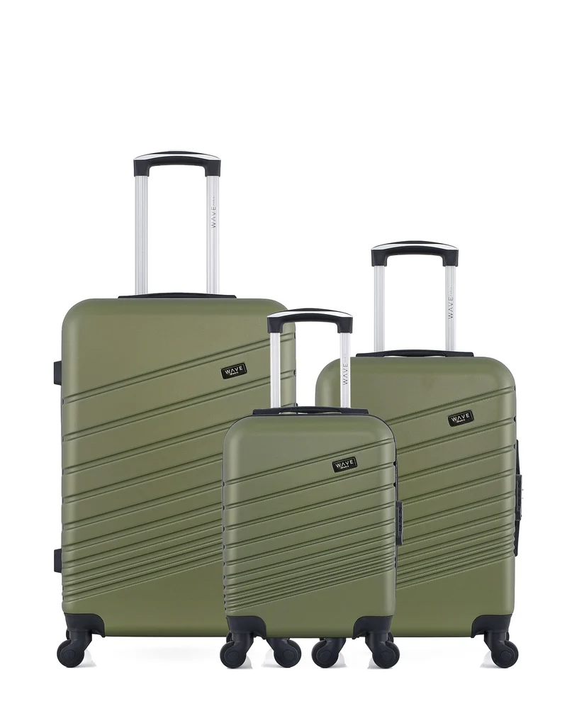 WAVE PARIS - 3er-Pack - Mittelgroßer Koffer, Handgepäck und Handgepäck XXS TIGRE