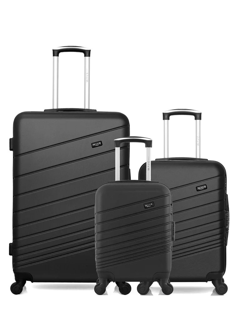 WAVE PARIS - 3er-Pack – Großer Koffer, Handgepäck und Handgepäck XXS TIGRE